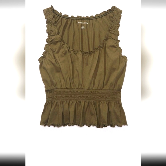 AE Smocked Peplum Tank Top - Picture 3 of 7